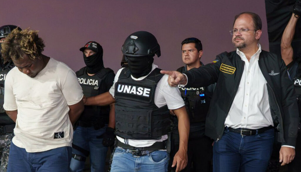 Cuando se detuvo alvcabecilla de los Chone Killers. Foto: tomada del X dxe John Reimberg