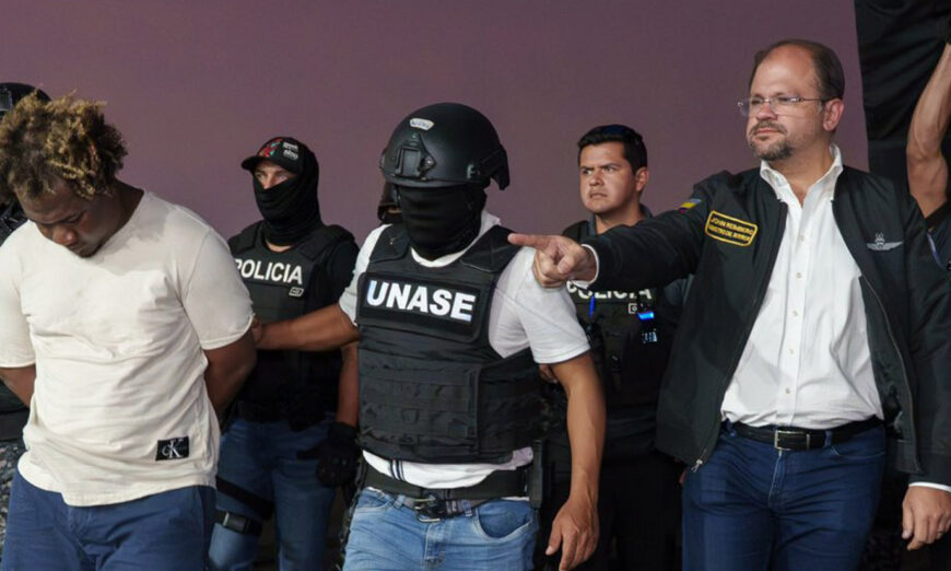 Cuando se detuvo alvcabecilla de los Chone Killers. Foto: tomada del X dxe John Reimberg