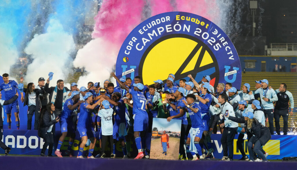 Celebración de los campeones de la Copa Ecuador de este año.