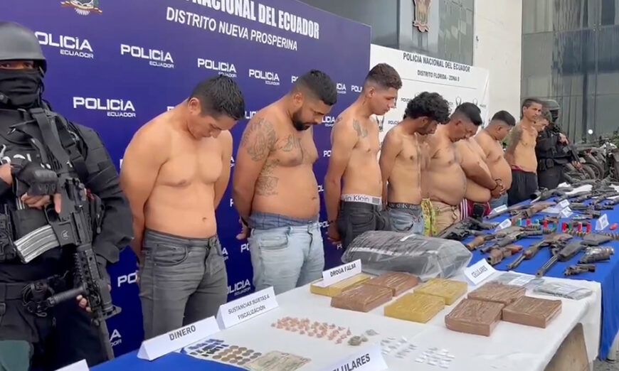 La Policía Nacional ejecutó este 24 de diciembre el operativo Apolo 34, que permitió golpear a grupos dedicados al secuestro y la extorsión. Foto capturada de un video de X.