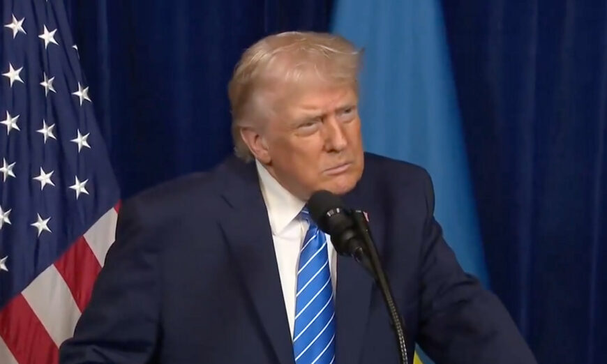 Presidente Trump. Imagen capturada de un video.