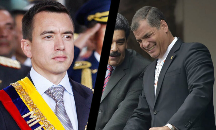 Intercambio en X entre Noboa y Correa refleja la polarización política del país.