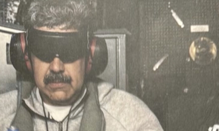 Nicolas Maduro siendo trasladado a EEUU.