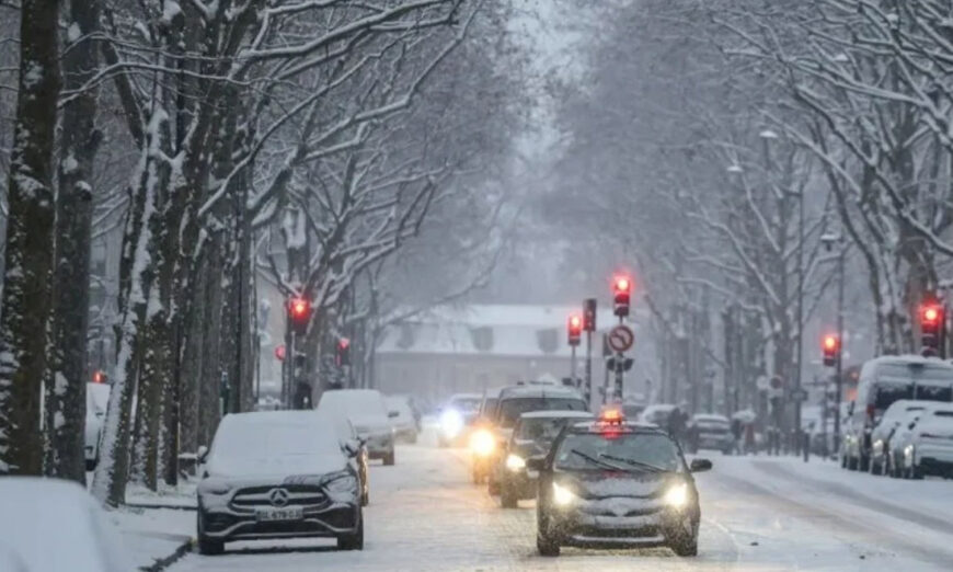 Una intensa ola de frío acompañada de fuertes nevadas se desarrolla en Europa. Foto de X.