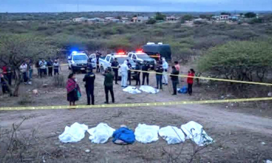 se investiga si los 6 cuerpos hallados en el sector Barbascal, parroquia Colonche, en Santa Elena. Foto de X.