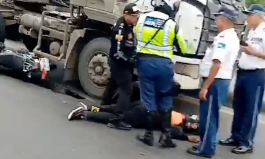 Motorizado muere perimetral