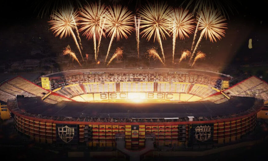 Estadio de Barcelona para noche amarilla.