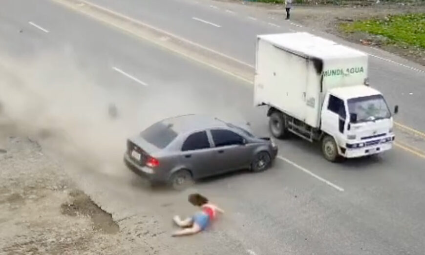 Atropellada en el Triunfo